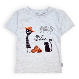 Детская футболка Halloween серая