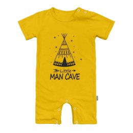Кулирний песочник с принтом для мальчиков горчичный Man Cave
