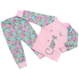 Детская пижама для девочек Коты 