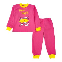 Детская пижама с начесом малинового цвета Good Night