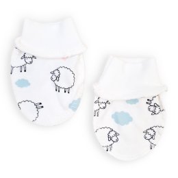 Царапки интерлок для младенца Cute Lambs
